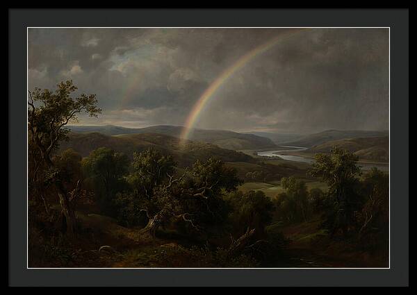Rainbow Over Serene Landscape