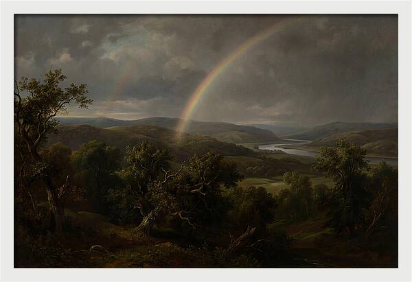 Rainbow Over Serene Landscape
