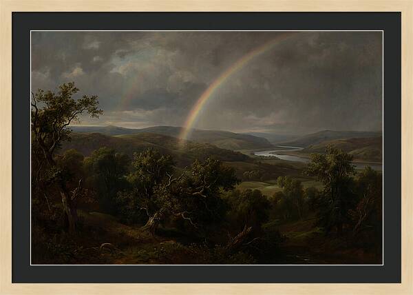 Rainbow Over Serene Landscape