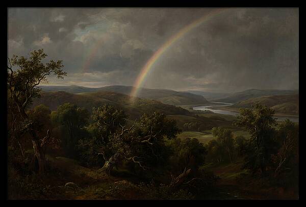 Rainbow Over Serene Landscape