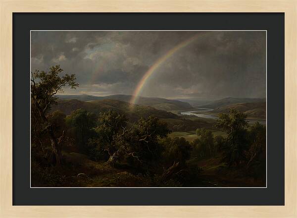 Rainbow Over Serene Landscape