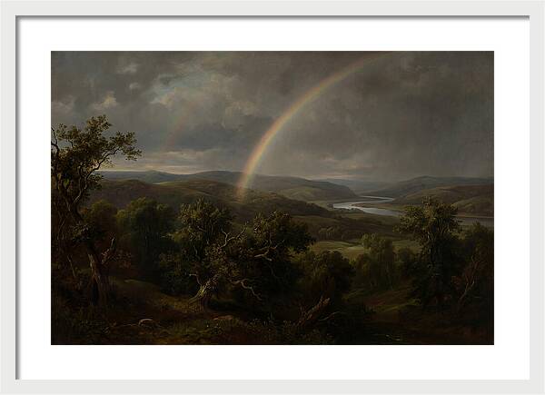 Rainbow Over Serene Landscape