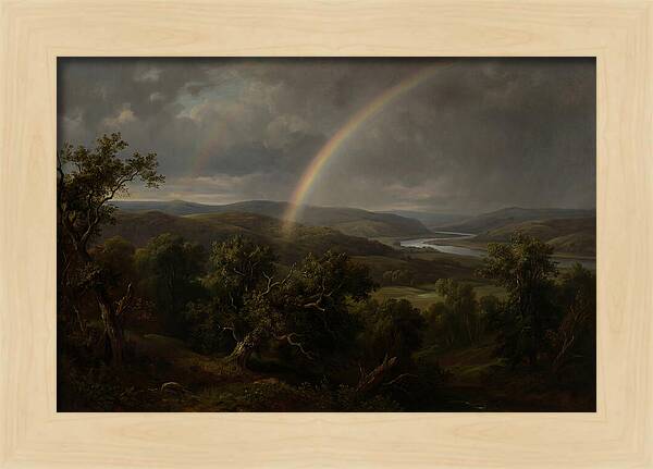 Rainbow Over Serene Landscape