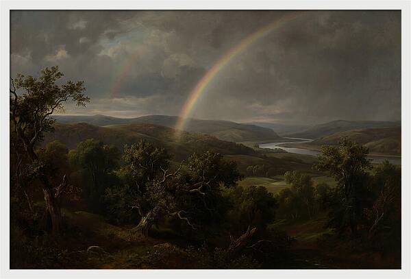 Rainbow Over Serene Landscape