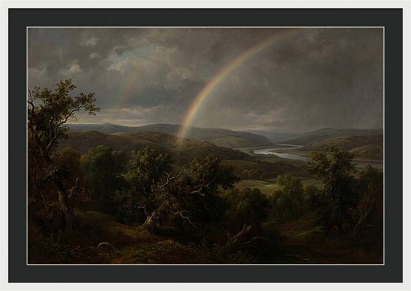 Rainbow Over Serene Landscape
