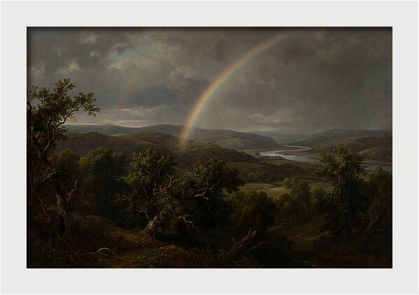 Rainbow Over Serene Landscape