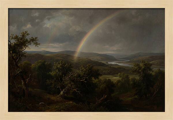 Rainbow Over Serene Landscape