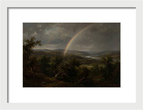 Rainbow Over Serene Landscape