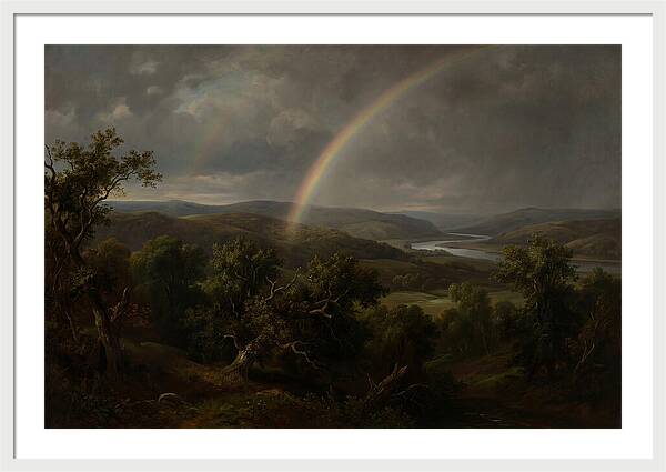 Rainbow Over Serene Landscape