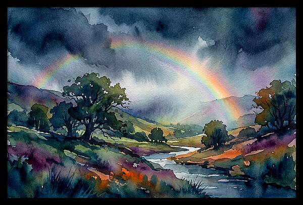 Rainbow Over Serene Valley