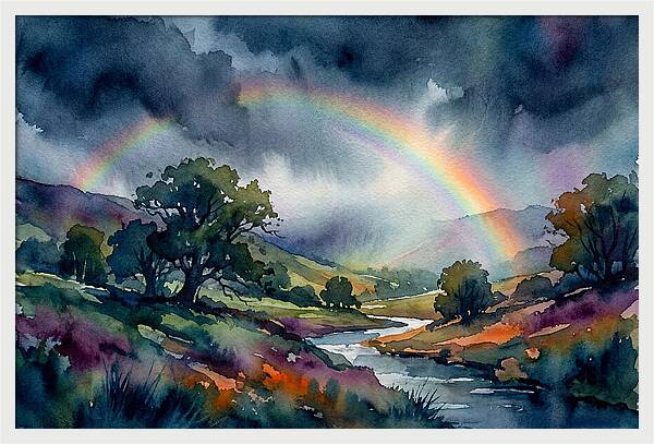 Rainbow Over Serene Valley