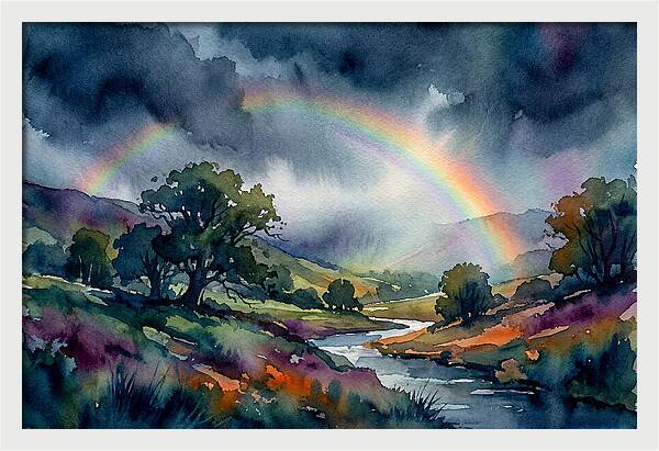 Rainbow Over Serene Valley