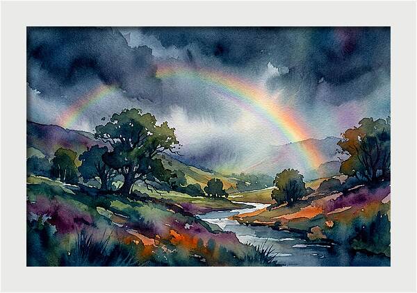 Rainbow Over Serene Valley