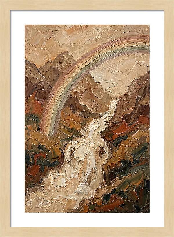 Rainbow Over Waterfall
