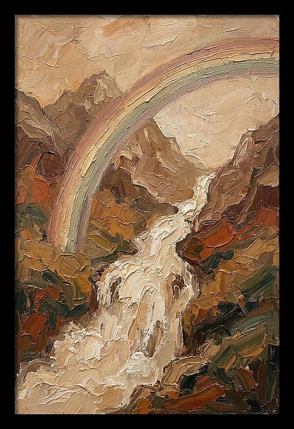 Rainbow Over Waterfall