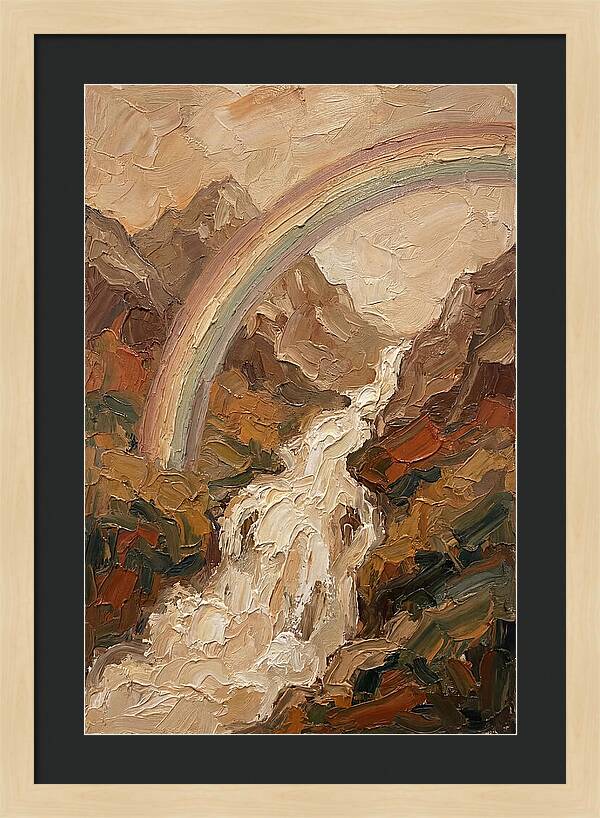 Rainbow Over Waterfall