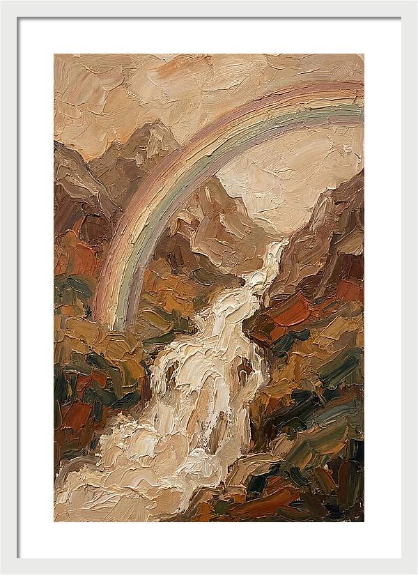 Rainbow Over Waterfall