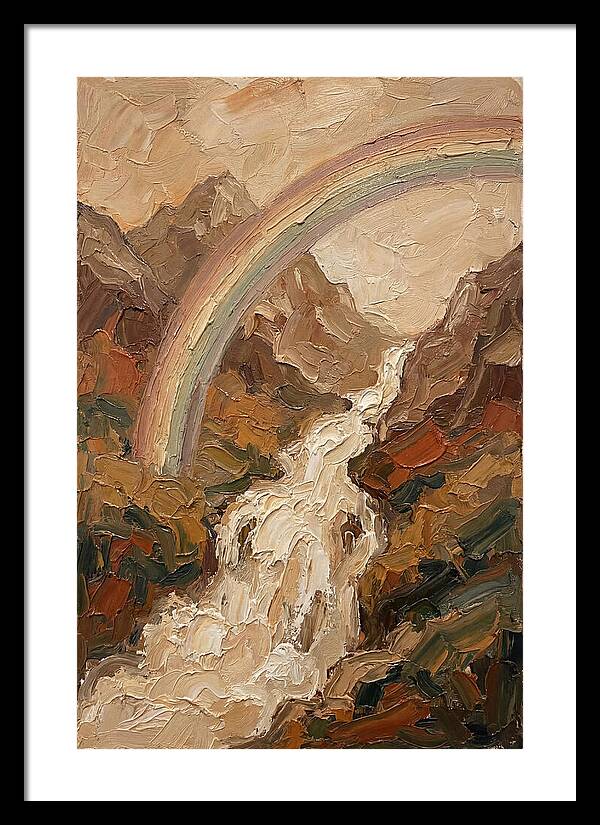 Rainbow Over Waterfall