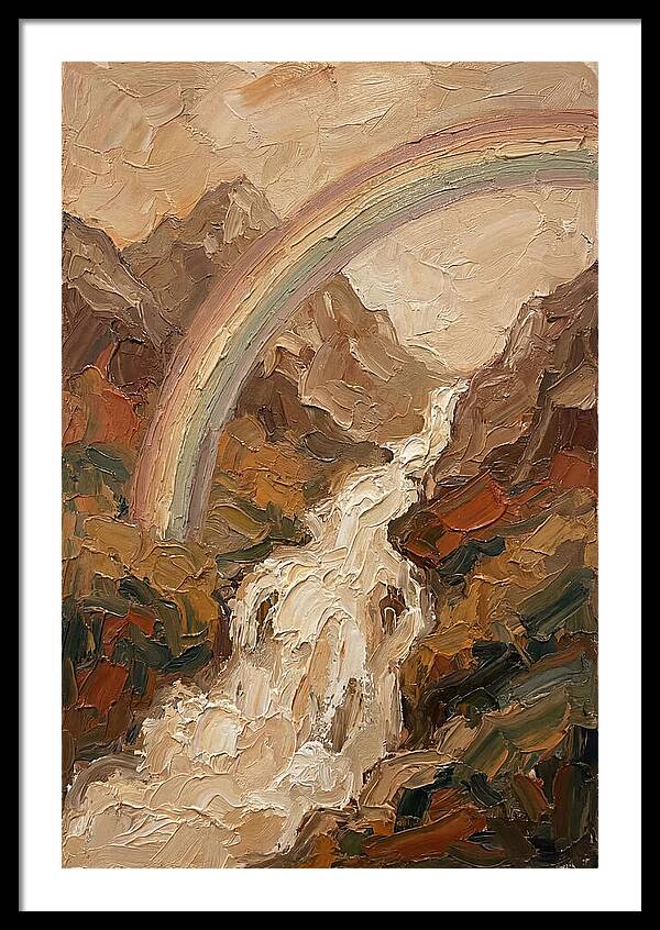 Rainbow Over Waterfall