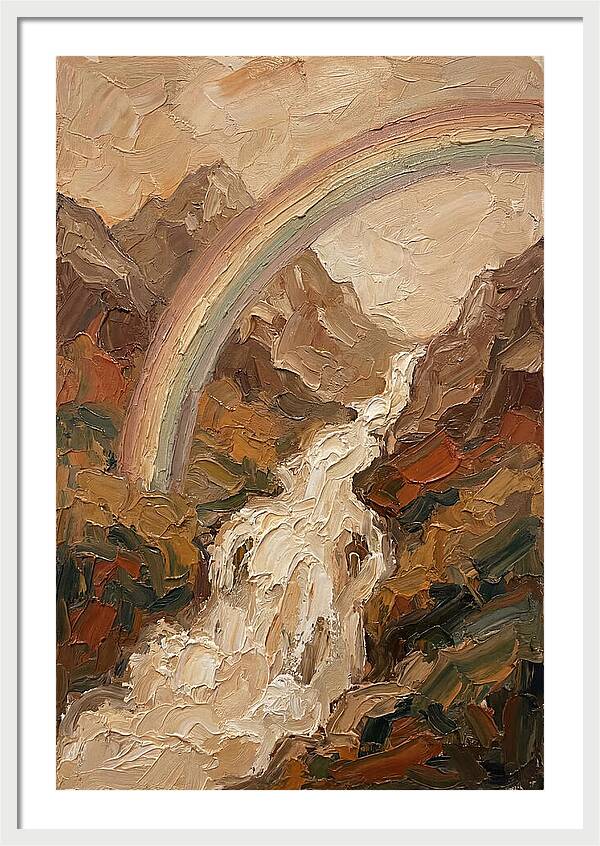 Rainbow Over Waterfall