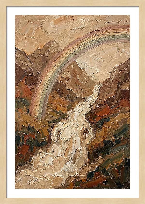 Rainbow Over Waterfall