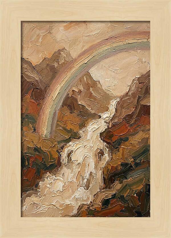 Rainbow Over Waterfall
