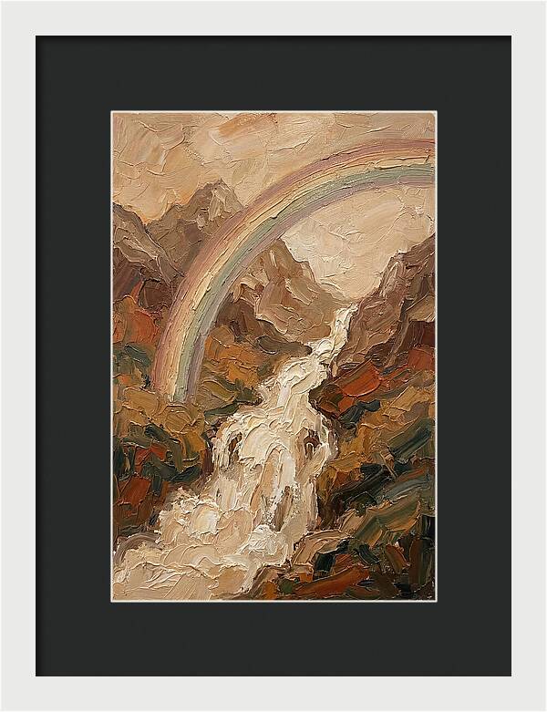 Rainbow Over Waterfall