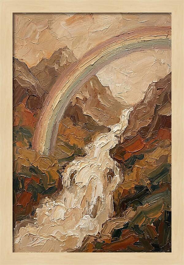Rainbow Over Waterfall