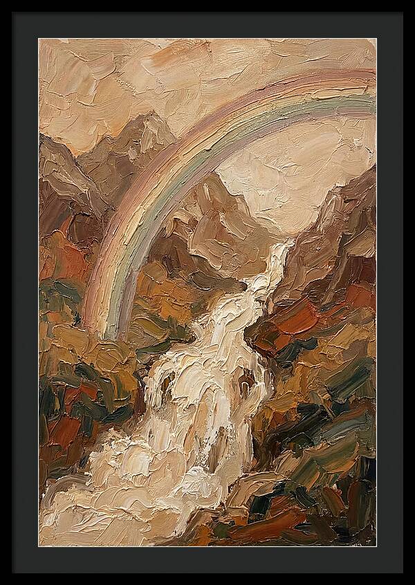 Rainbow Over Waterfall