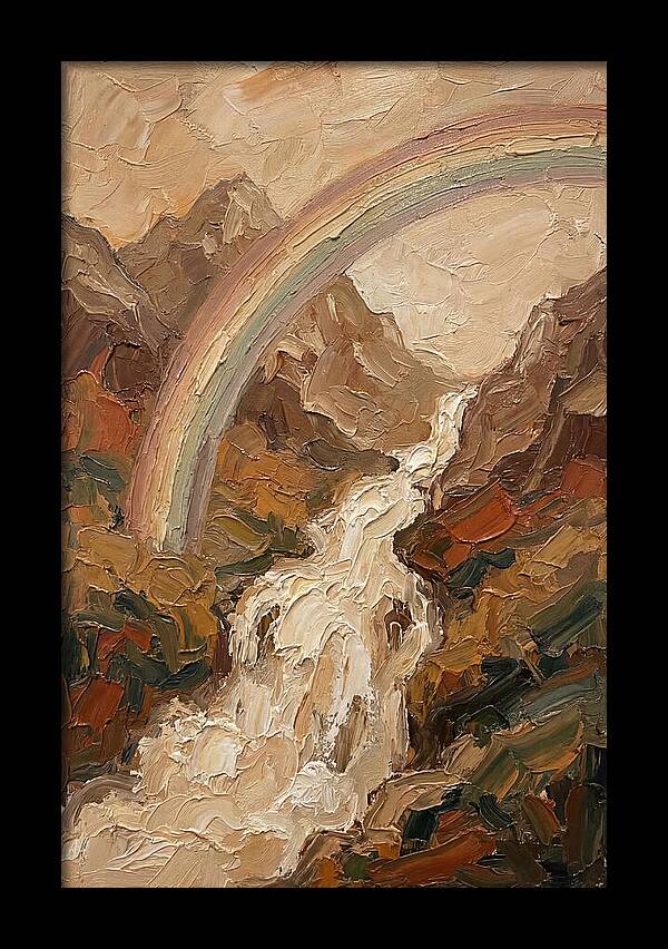 Rainbow Over Waterfall