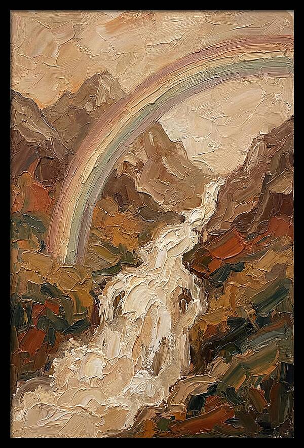 Rainbow Over Waterfall