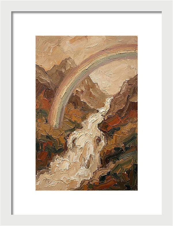 Rainbow Over Waterfall