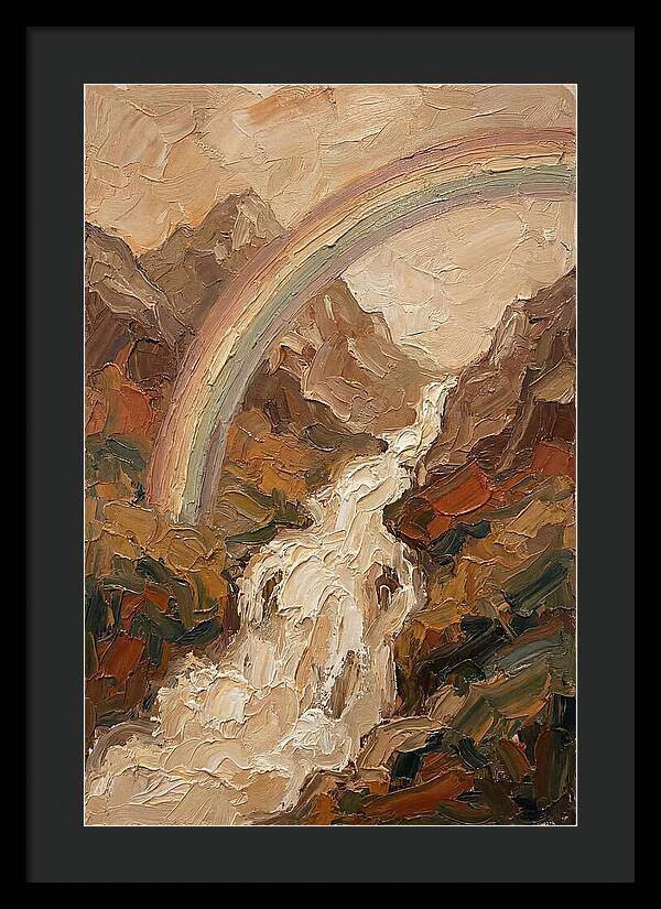 Rainbow Over Waterfall