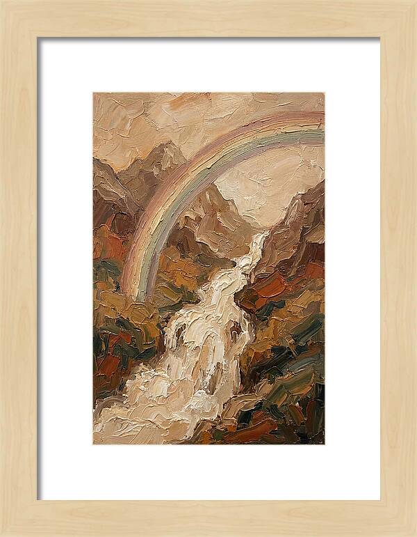 Rainbow Over Waterfall