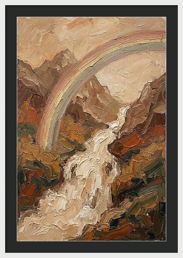 Rainbow Over Waterfall