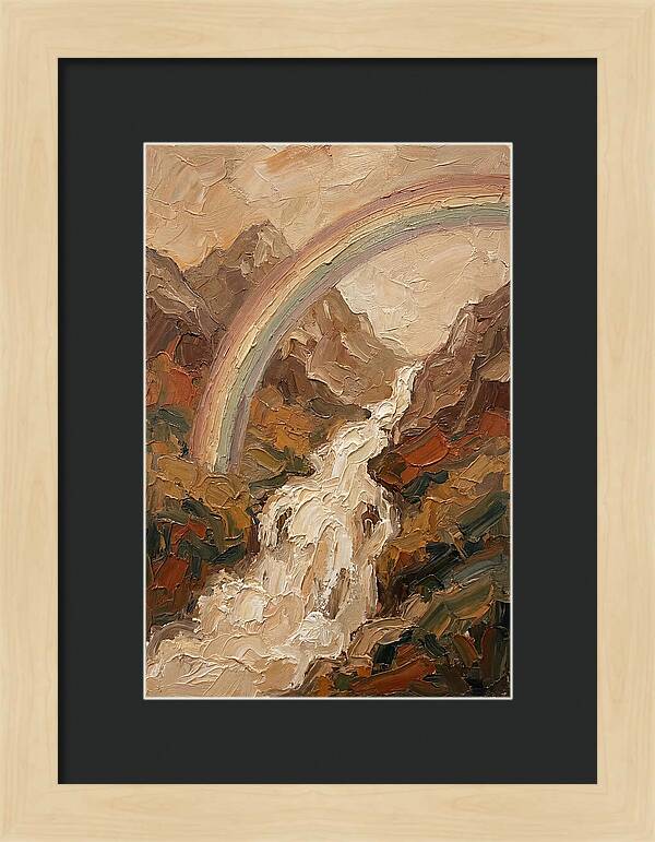 Rainbow Over Waterfall