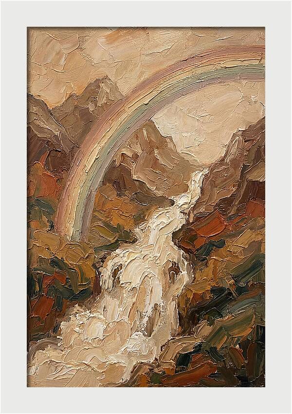 Rainbow Over Waterfall