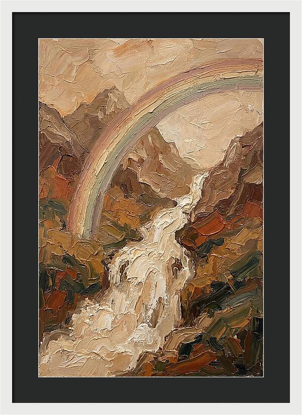Rainbow Over Waterfall