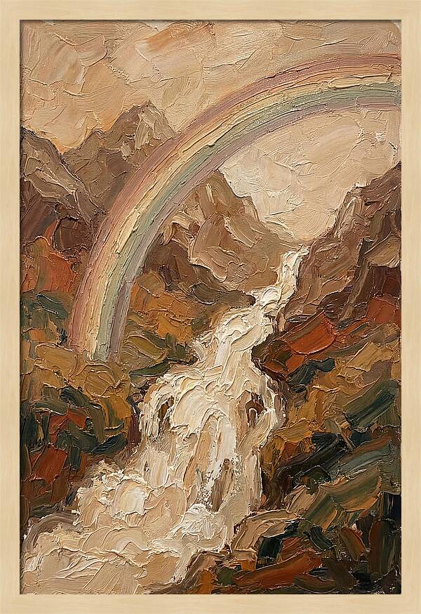 Rainbow Over Waterfall