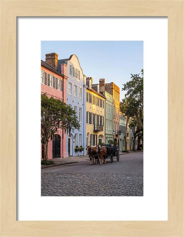 Rainbow Row At Golden Hour
