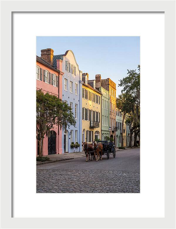 Rainbow Row At Golden Hour