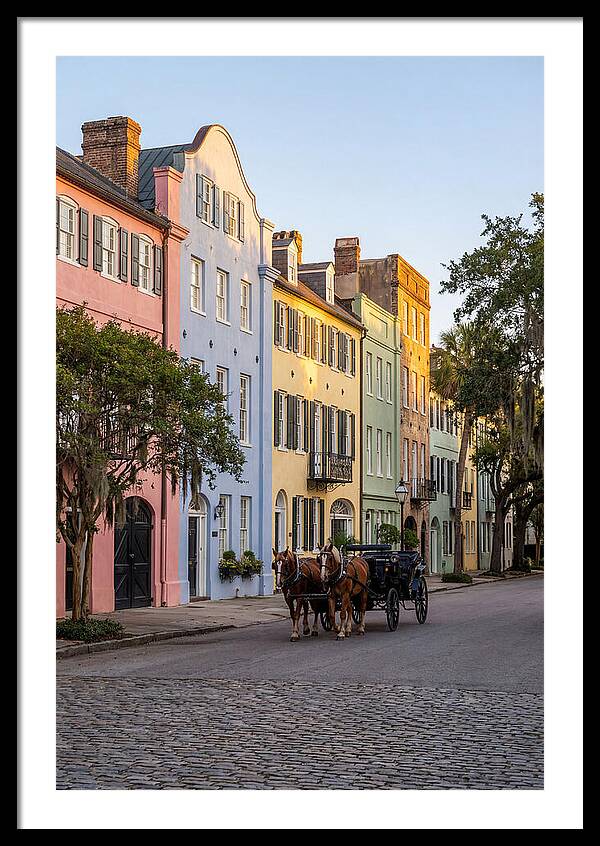Rainbow Row At Golden Hour