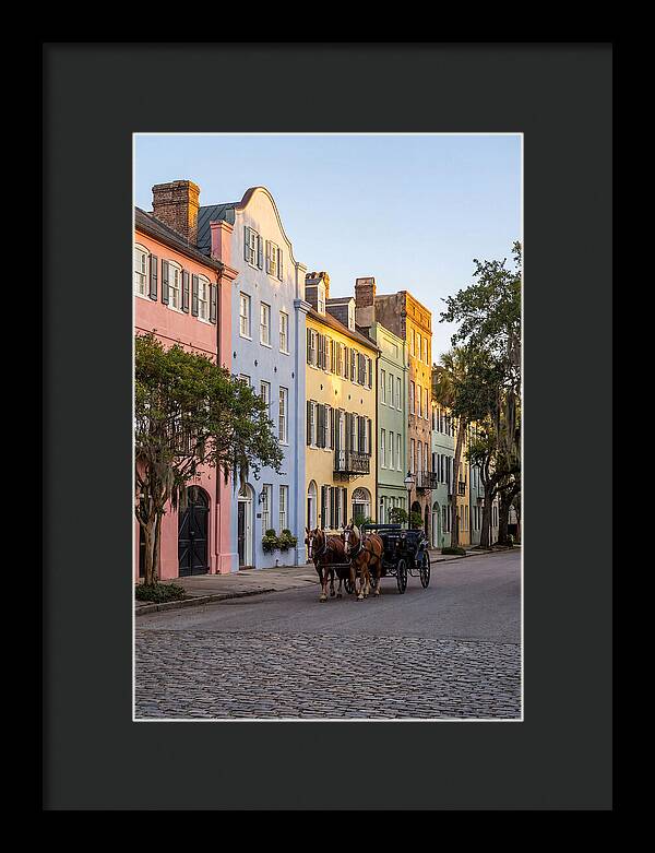 Rainbow Row At Golden Hour
