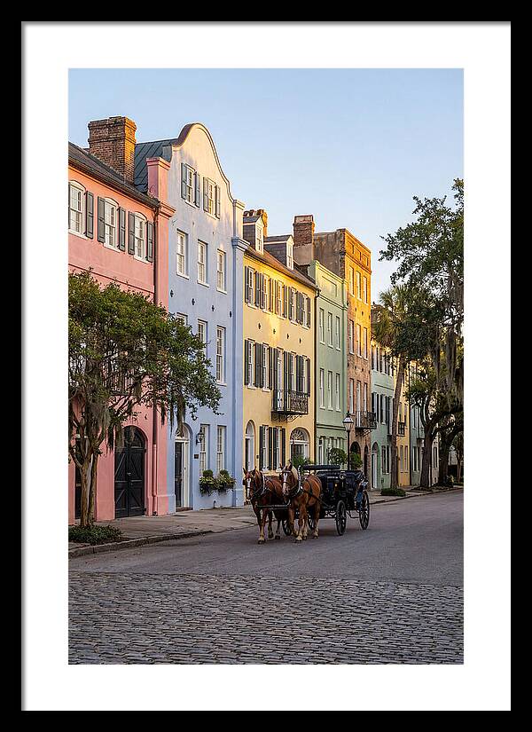Rainbow Row At Golden Hour
