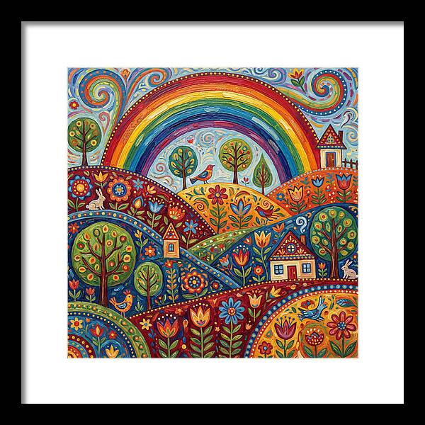 Rainbow Sky Landscape