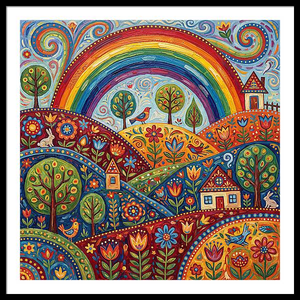 Rainbow Sky Landscape