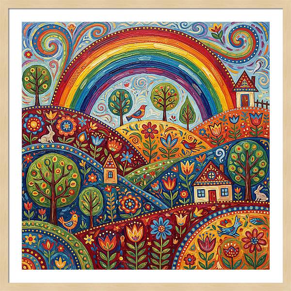 Rainbow Sky Landscape