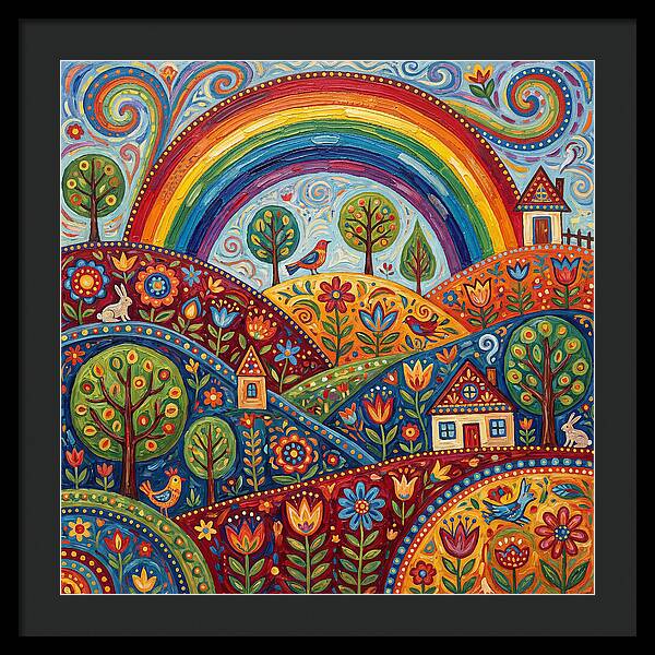 Rainbow Sky Landscape