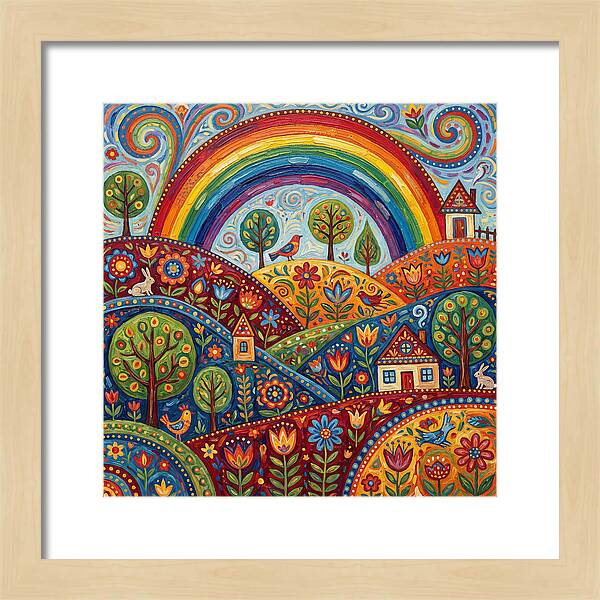 Rainbow Sky Landscape