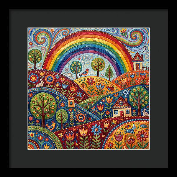 Rainbow Sky Landscape